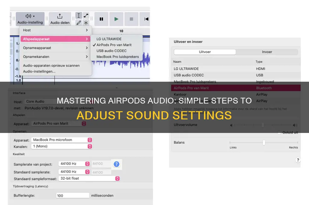 how to adjust sound in airpods