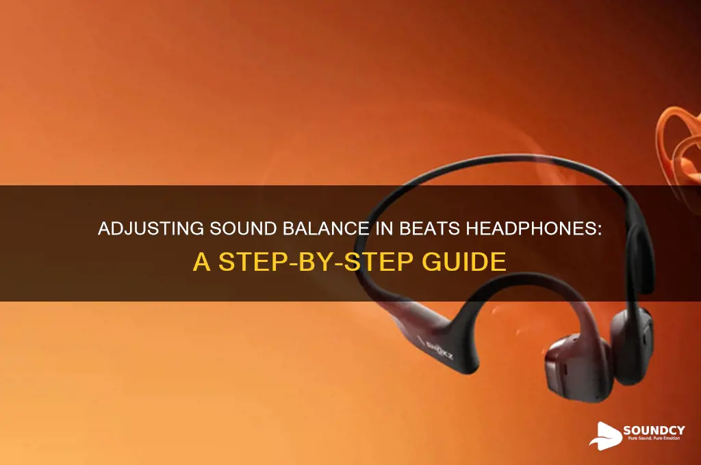 how to adjust sound in each ear in beats