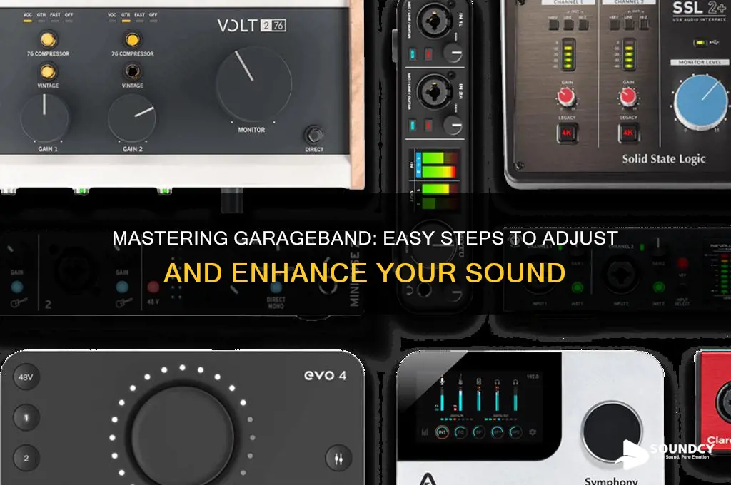 how to adjust sound in garageband
