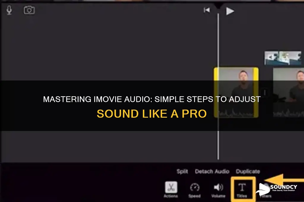 how to adjust sound in imovie