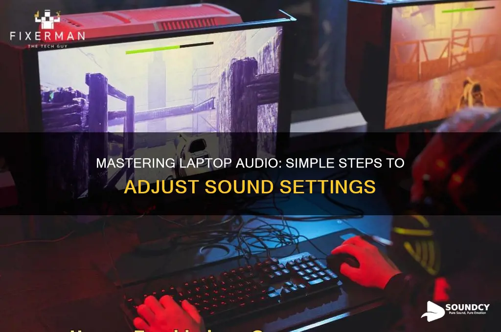 how to adjust sound in laptop