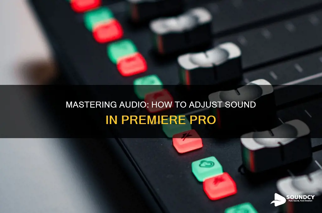 how to adjust sound in premiere