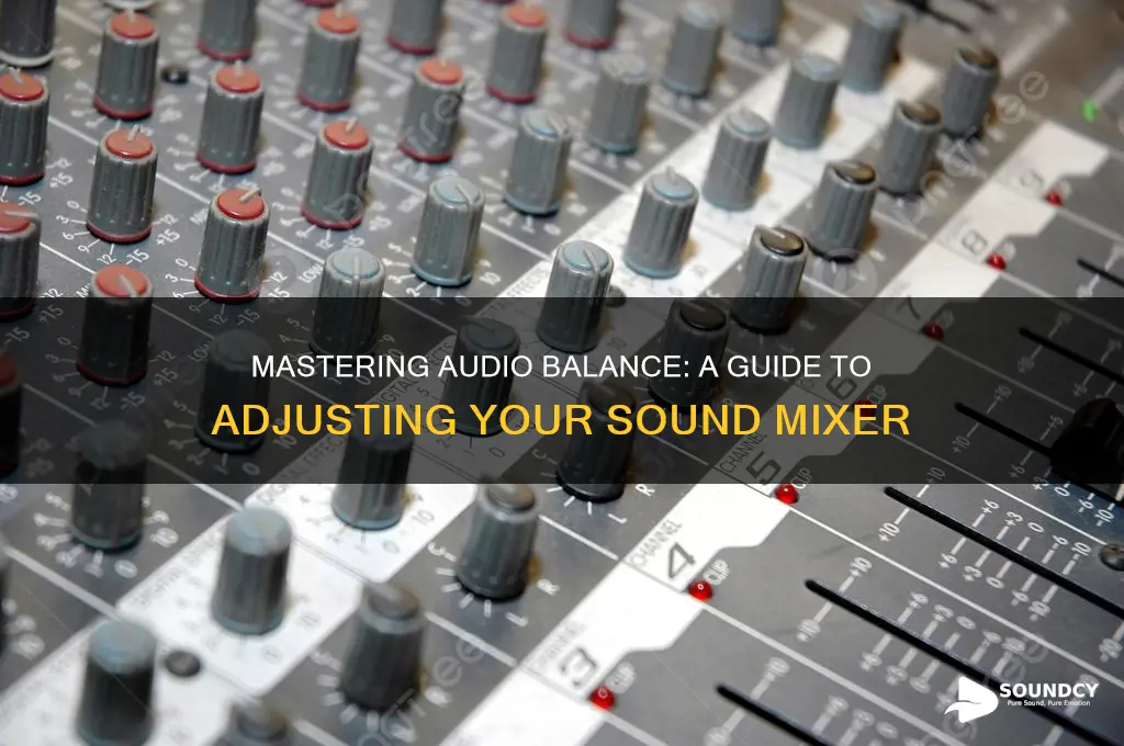 how to adjust sound mixer