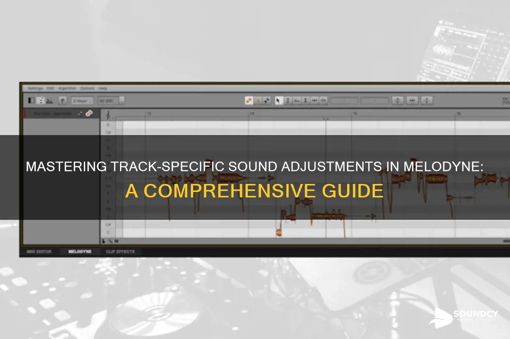 how to adjust sound of individual tracks in melodyne