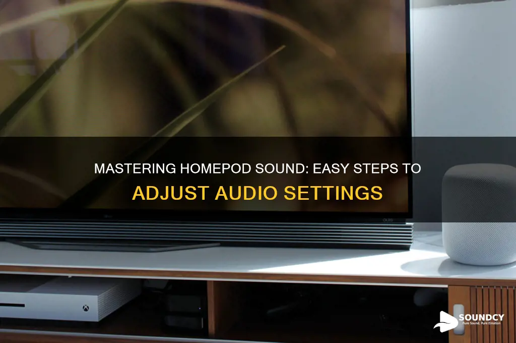 how to adjust sound on homepod