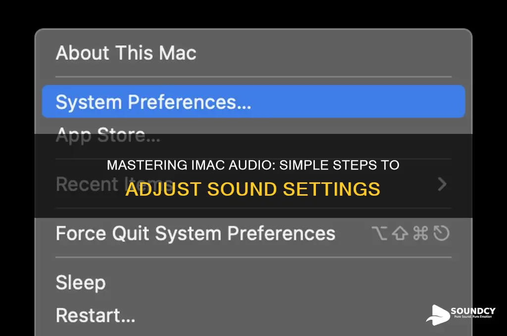 how to adjust sound on imac