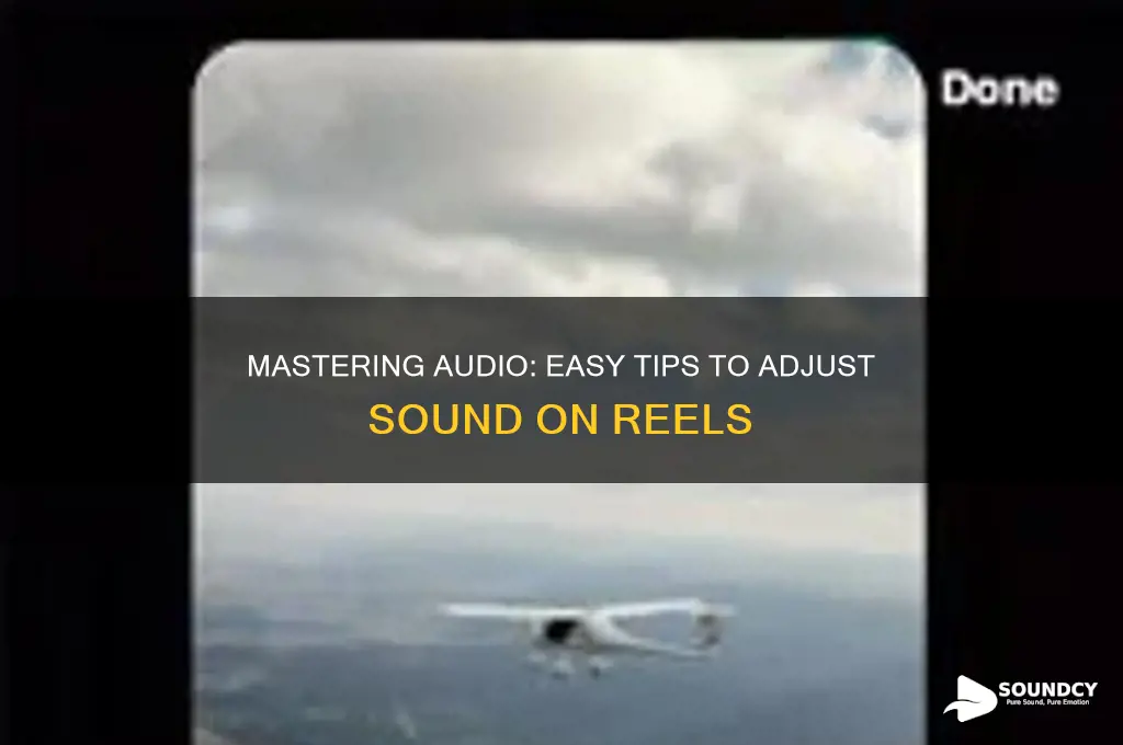 how to adjust sound on reels