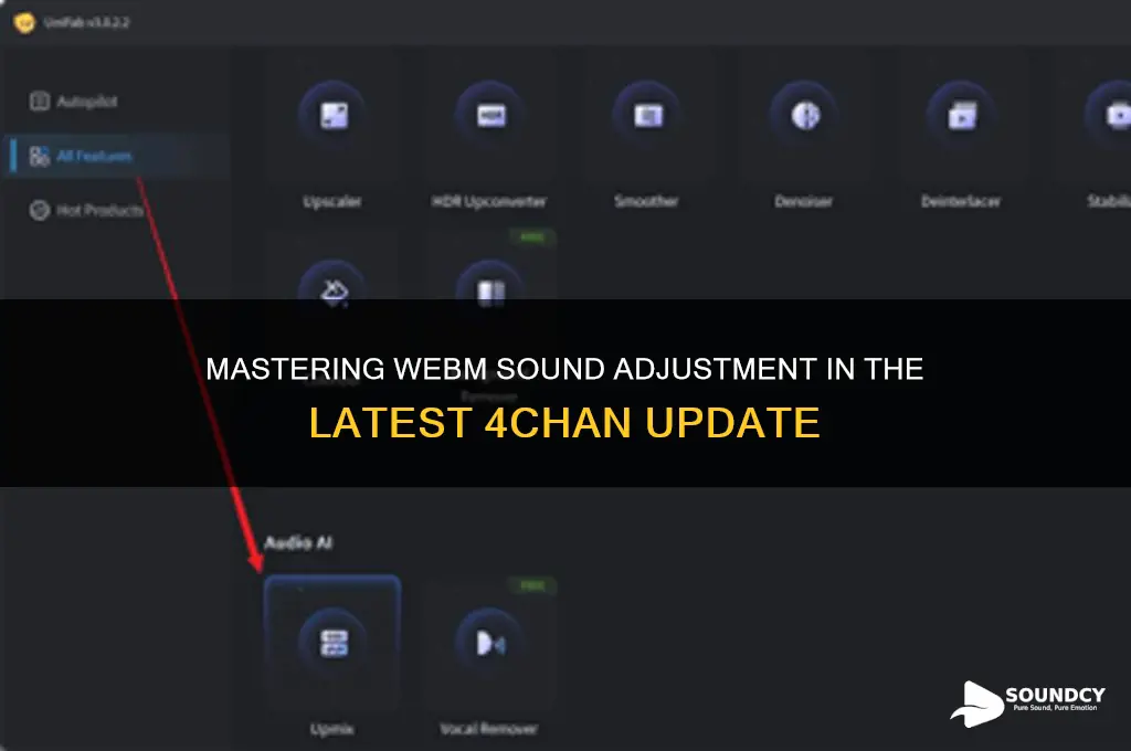 how to adjust sound on webm new 4chan update