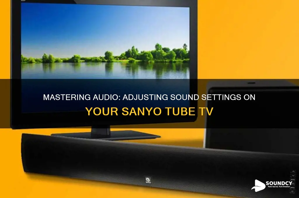 how to adjust sound settings on sanyo tube tv