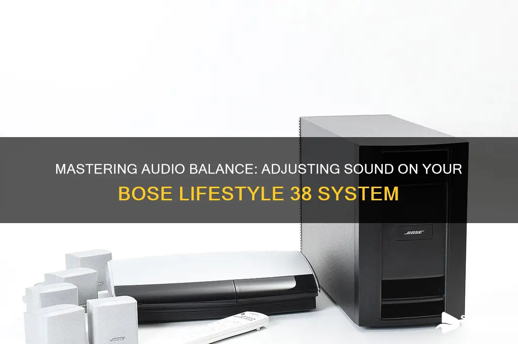 how to adjust the sound on bose lifestyle 38