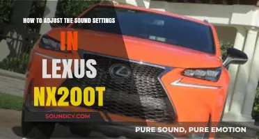 Mastering Sound Settings in Your Lexus NX200t: A Step-by-Step Guide