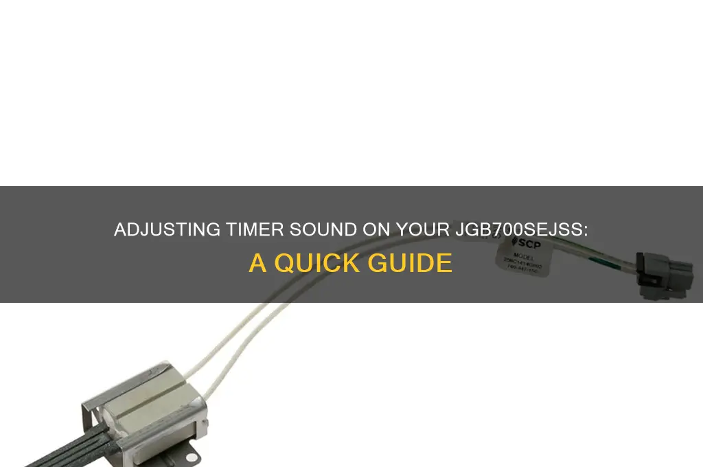 how to adjust the timer sound on a jgb700sejss