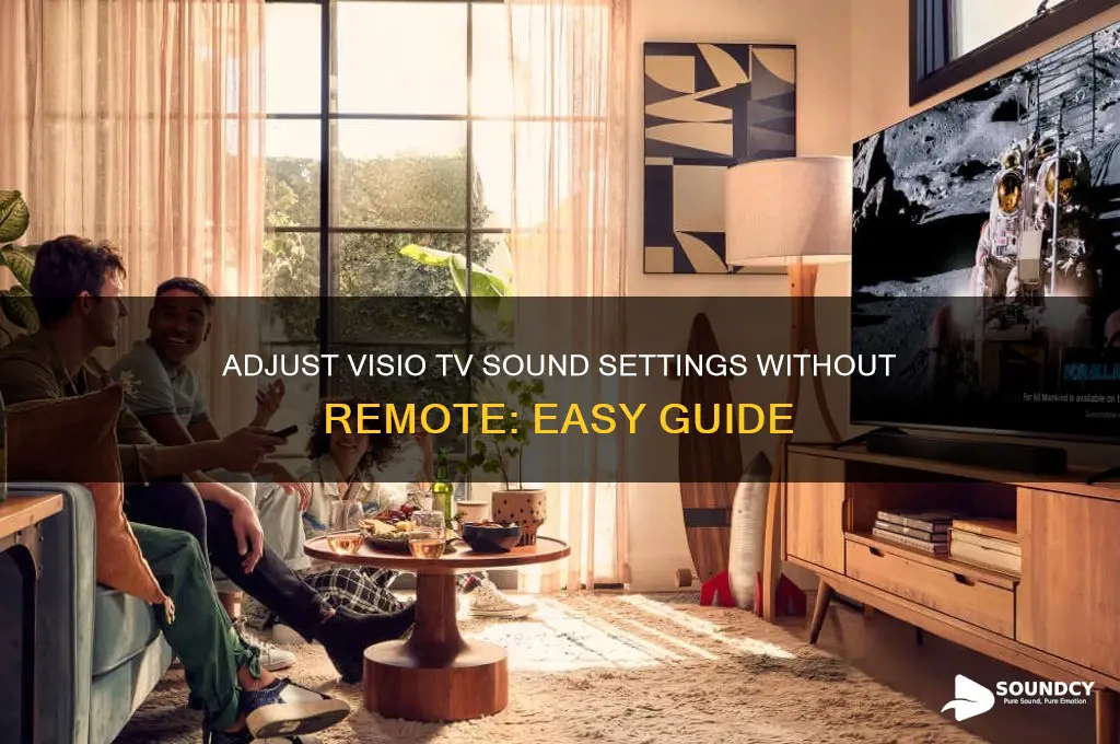 how to adjust visio tv sound setting without remote