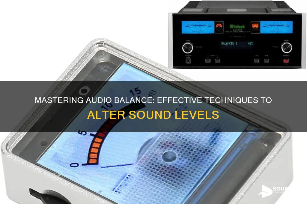 how to alter sound levels