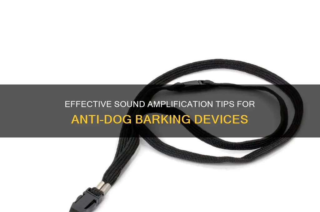 how to amplify sound for anti dog barking device