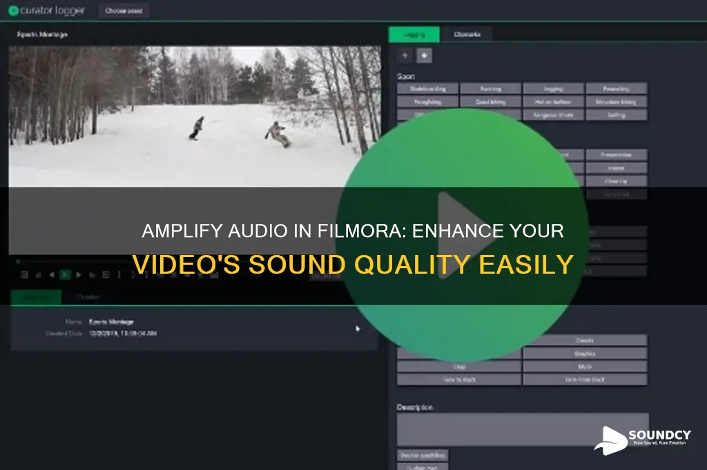 how to amplify sound in filmora