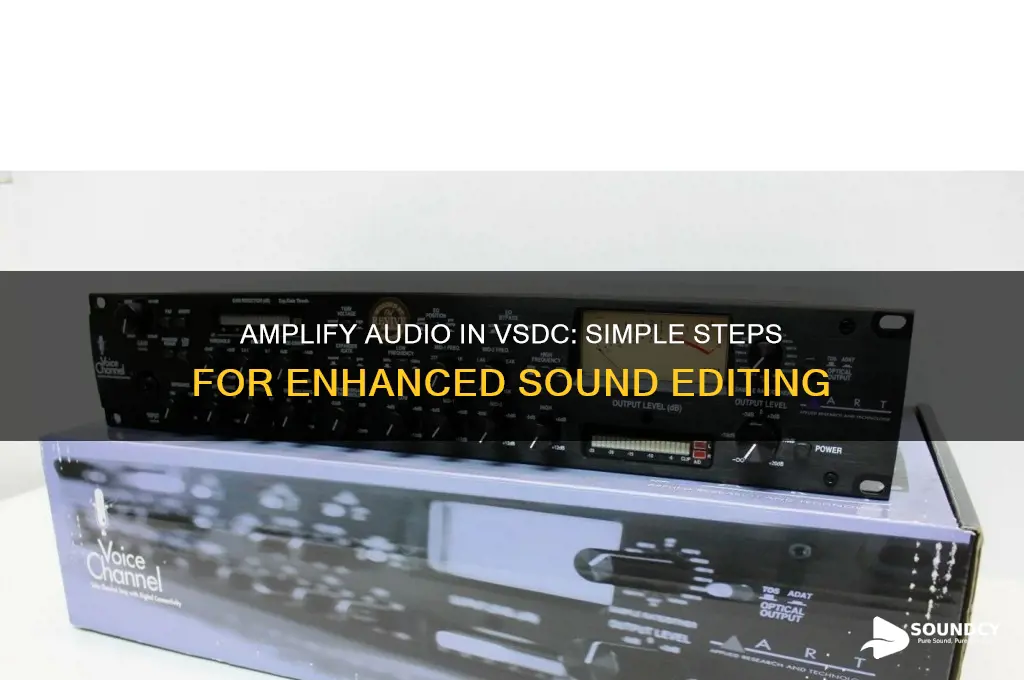 how to amplify sound in vsdc