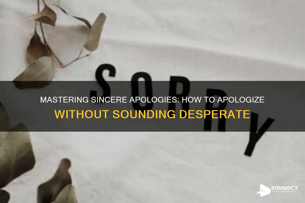 how to apologize without sounding desperate