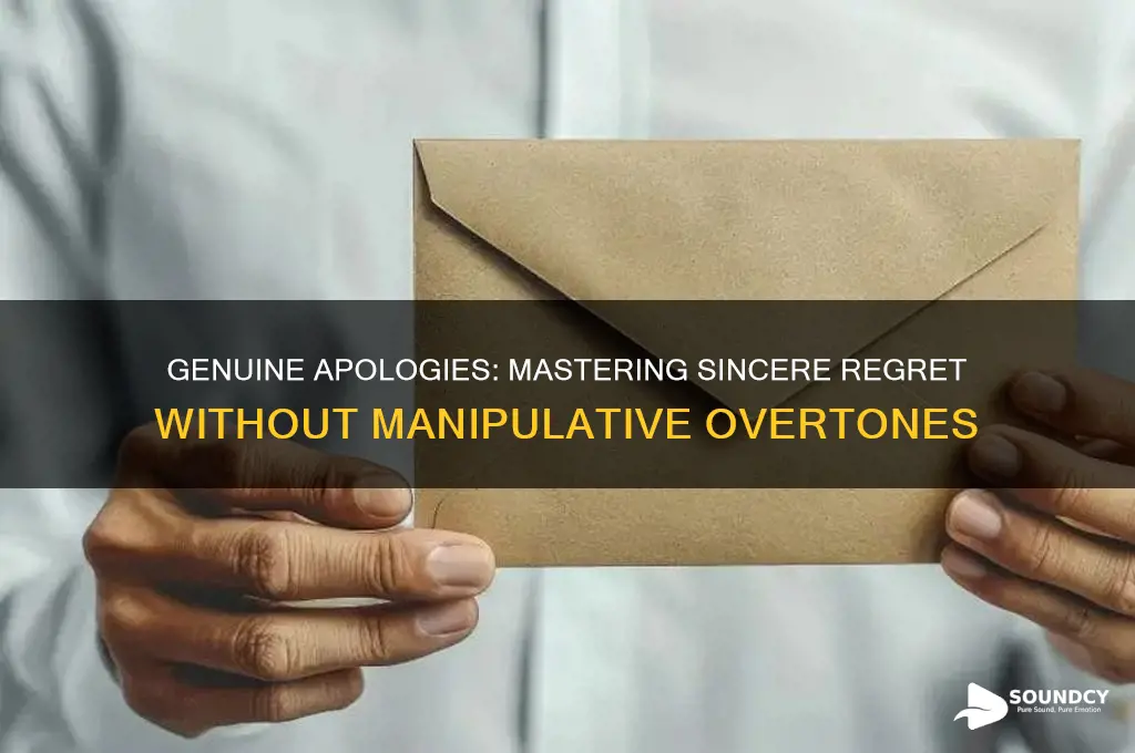 how to apologize without sounding manipulative