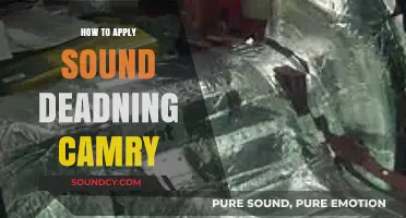 Effective Sound Deadening Application Tips for Your Toyota Camry