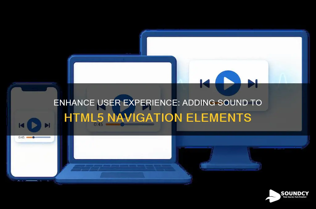 how to apply sound to nav elements in html5