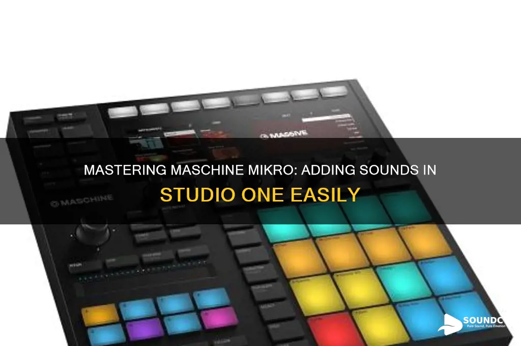 how to apply sounds to maschine mikro studio one