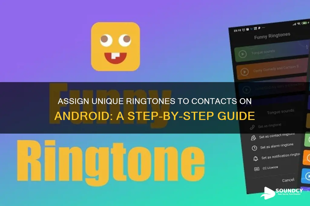 how to assign a sound to a contact android