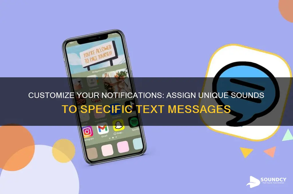 how to assign unique sound on specific text messages