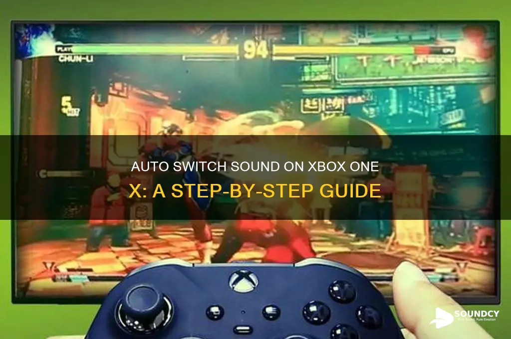 how to auto switch sound on xbox one x