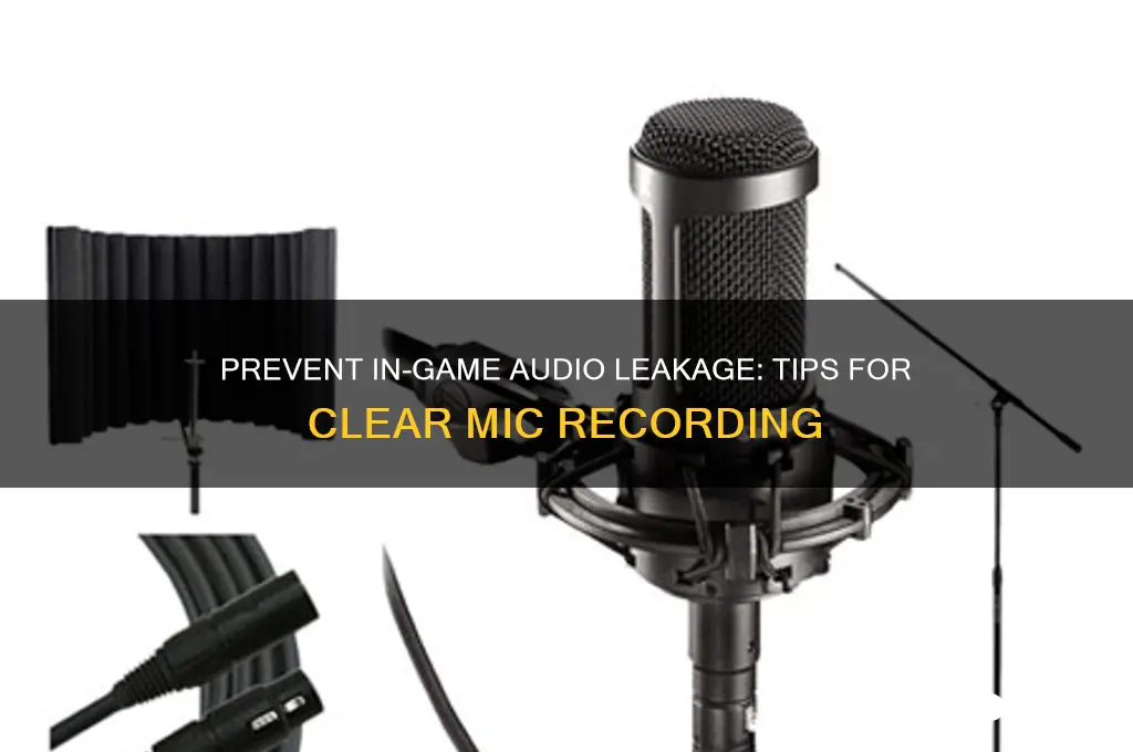 how to avoid mic picking up in game sound