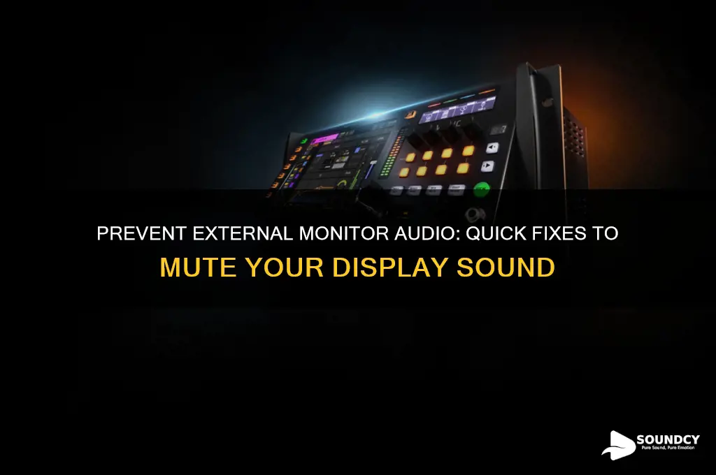 how to avoide my external monitor from plaing sound