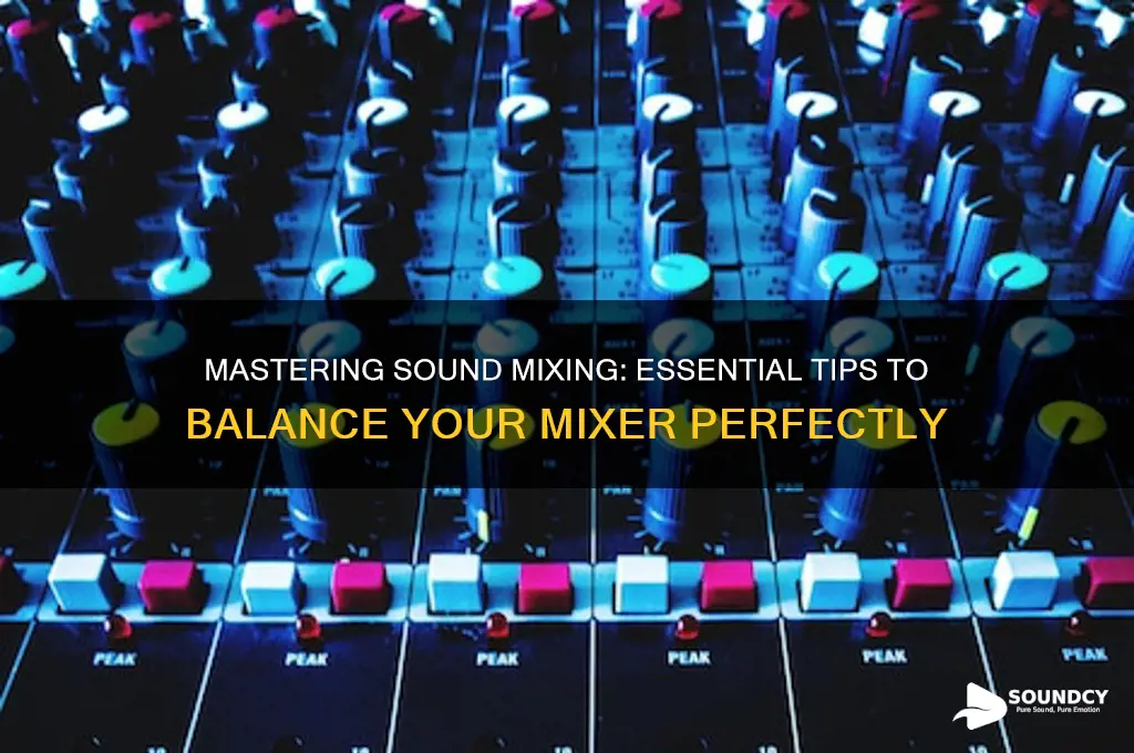 how to balance a sound mixer