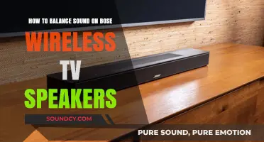 Mastering Audio Harmony: Balancing Sound on Bose Wireless TV Speakers
