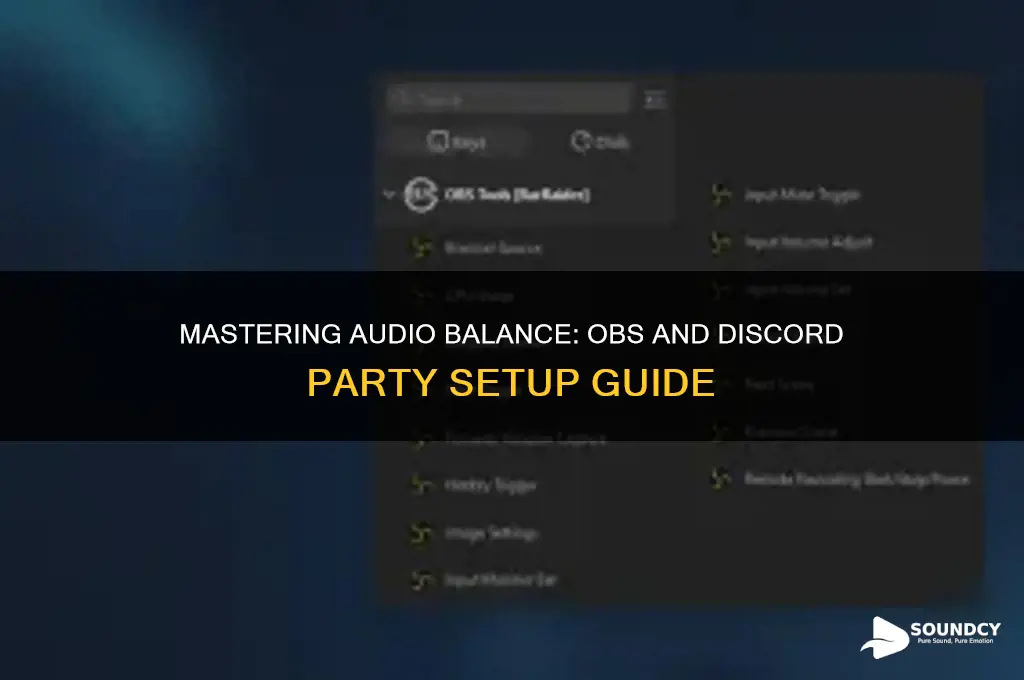 how to balance sound on obs with dicord party