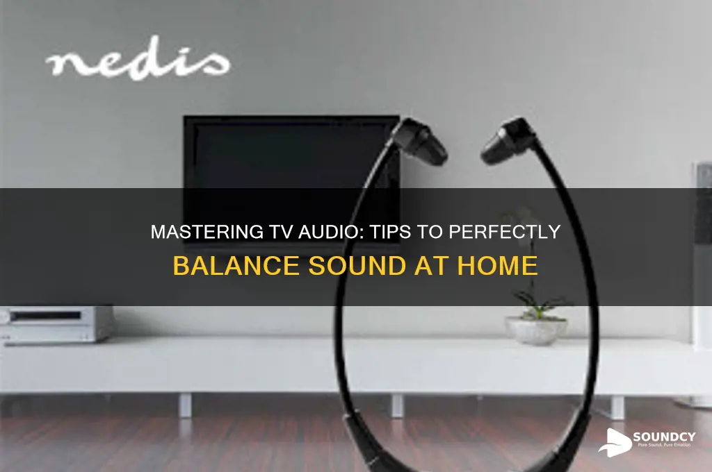 how to balance sound on tv
