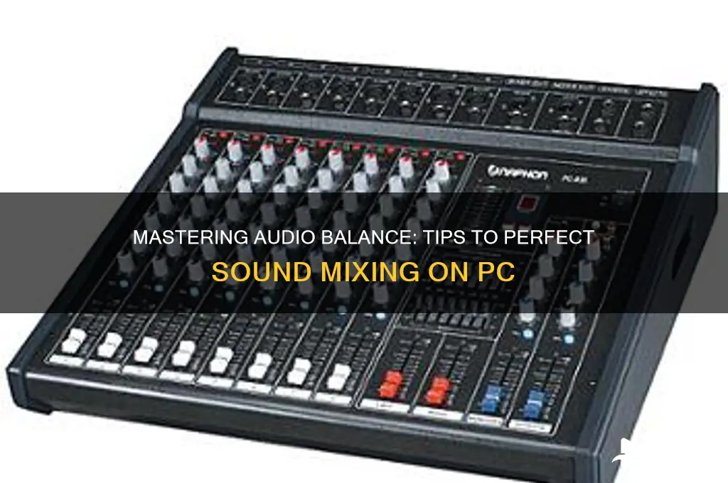 how to balance sounds on pc