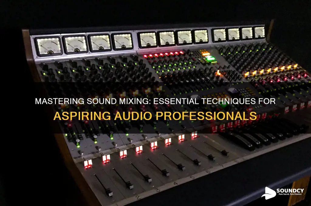 how to be a sound mixer