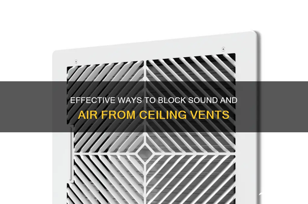 how to block sound and air from ceiling vent
