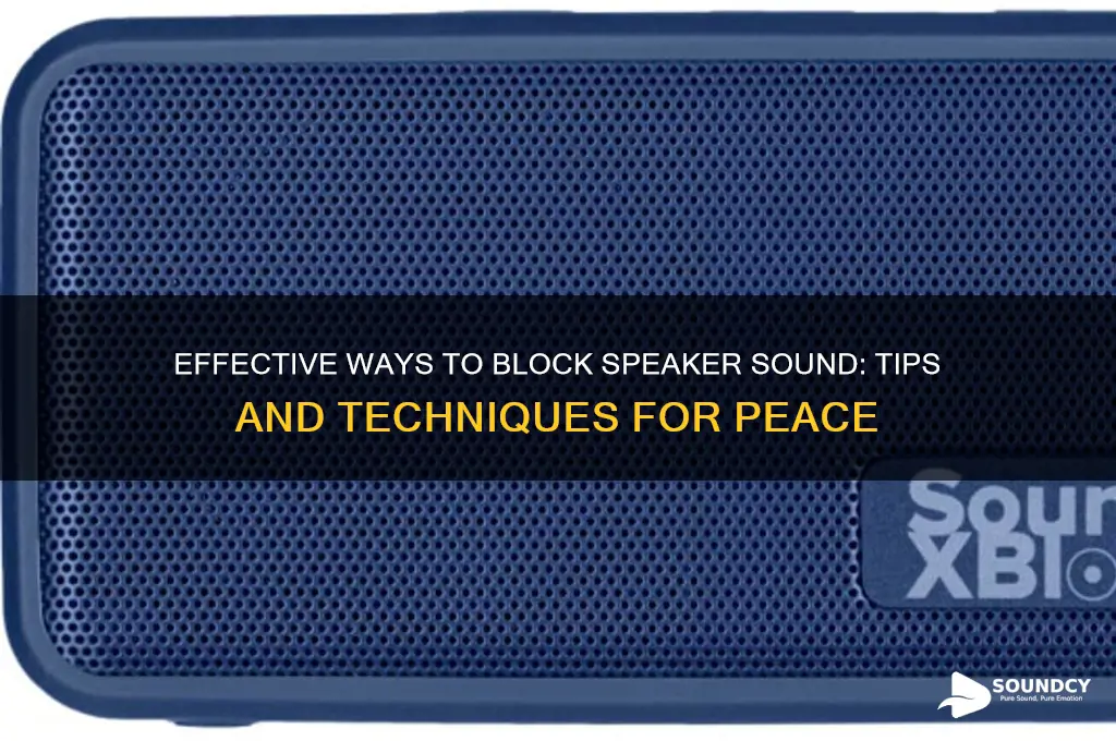 how to block speaker sound