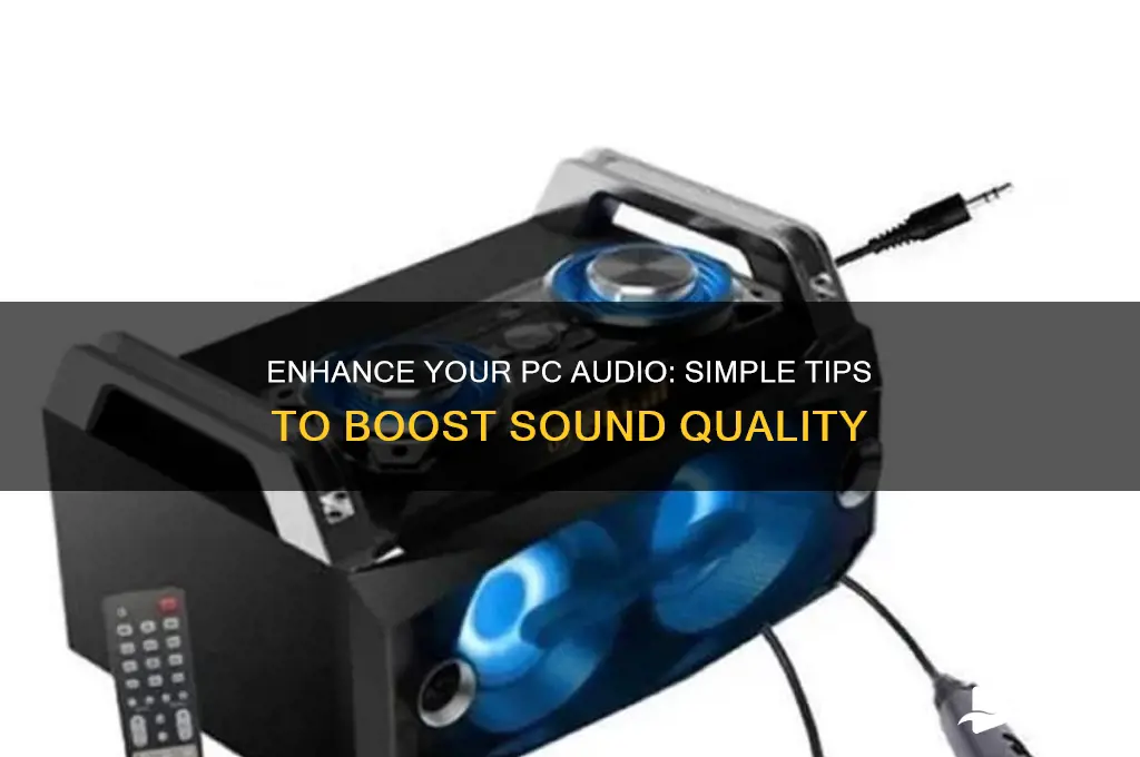 how to boost pc sound