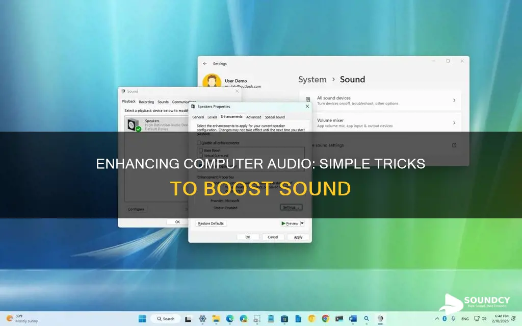 how to boost sound on computer