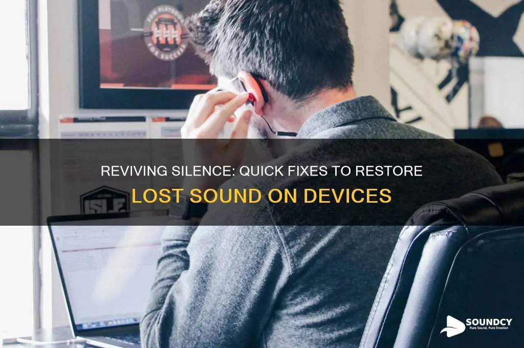 how to bring back sound