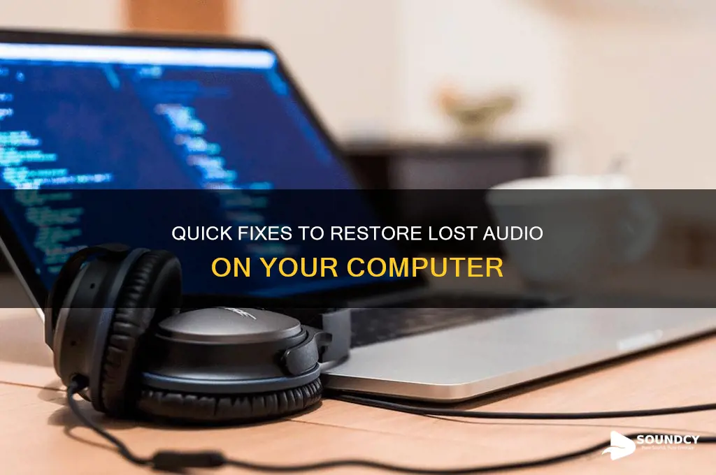 how to bring the sound back on your computer