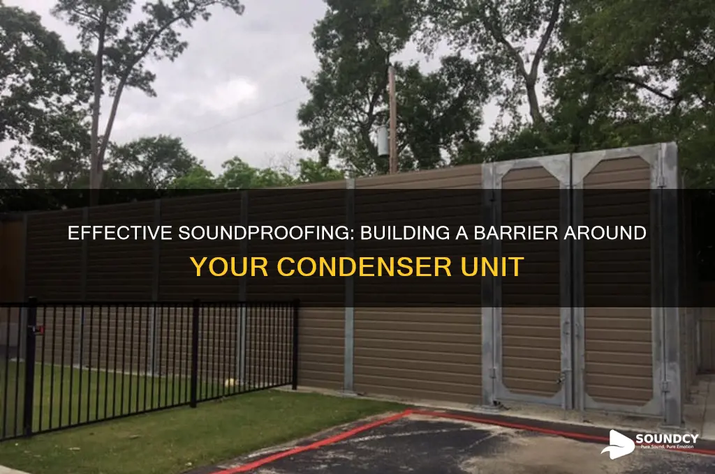how to build a sound barrier around a condenser