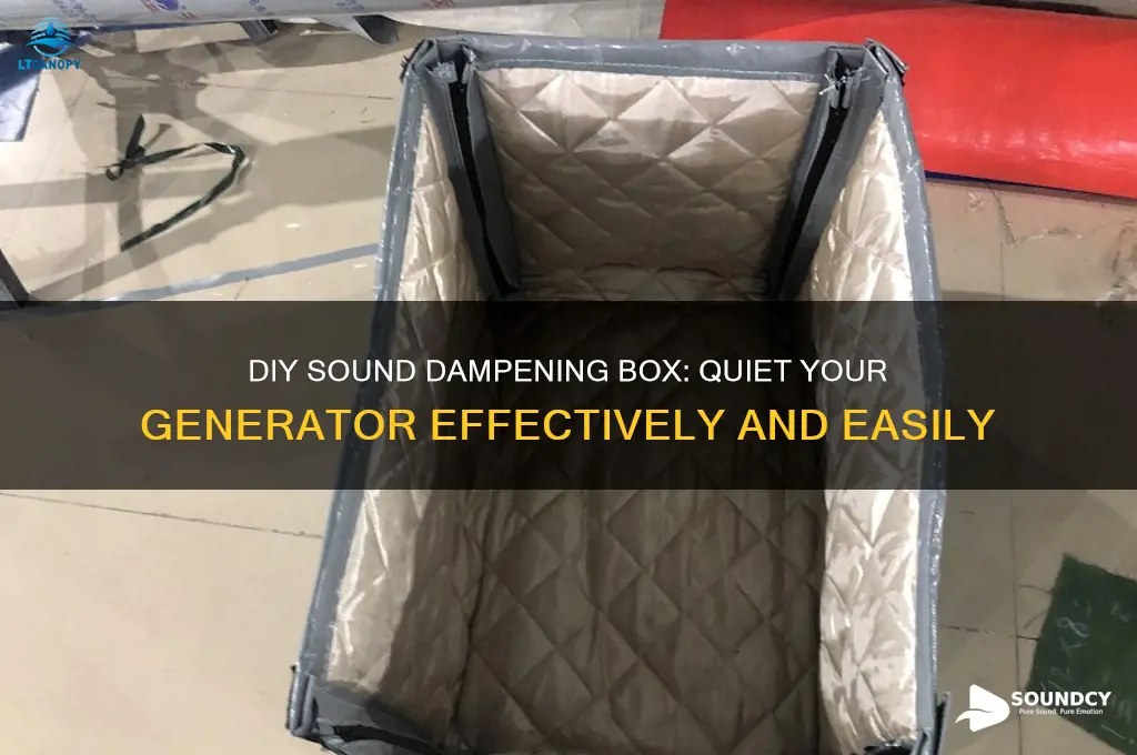 how to build a sound dampening box for generator