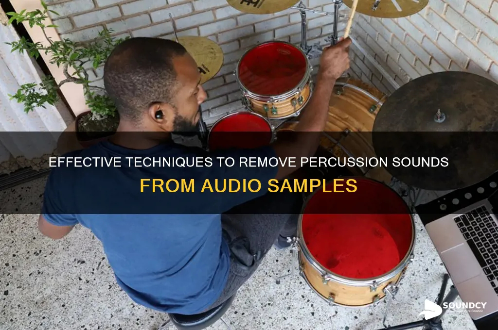 how to cancel out percussion sounds in a sample