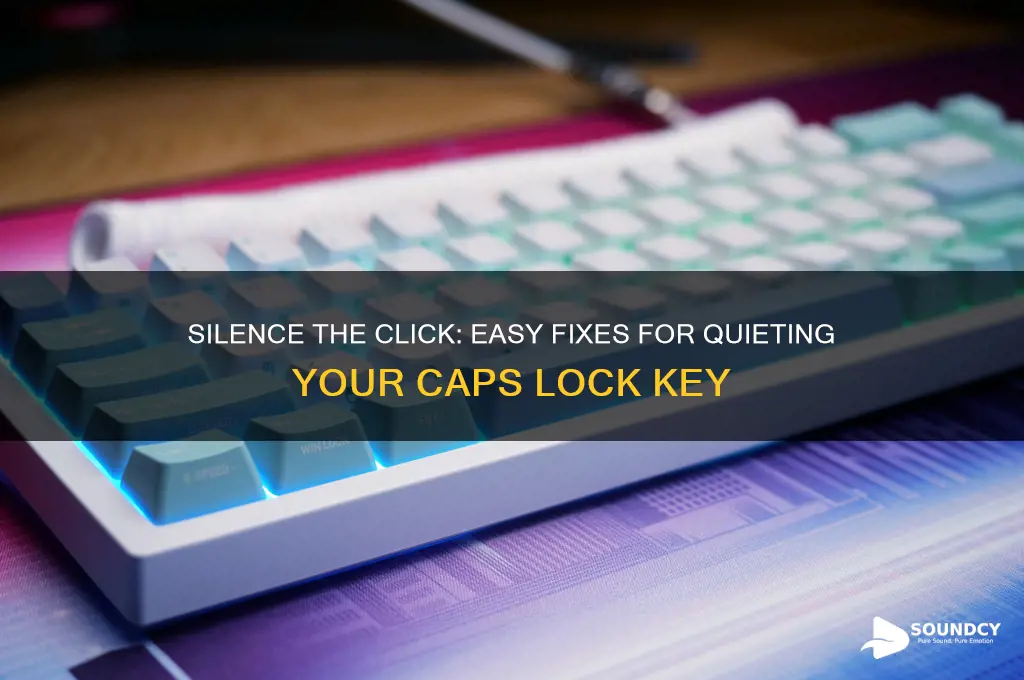 how to cancel the sound of clicking caps lock