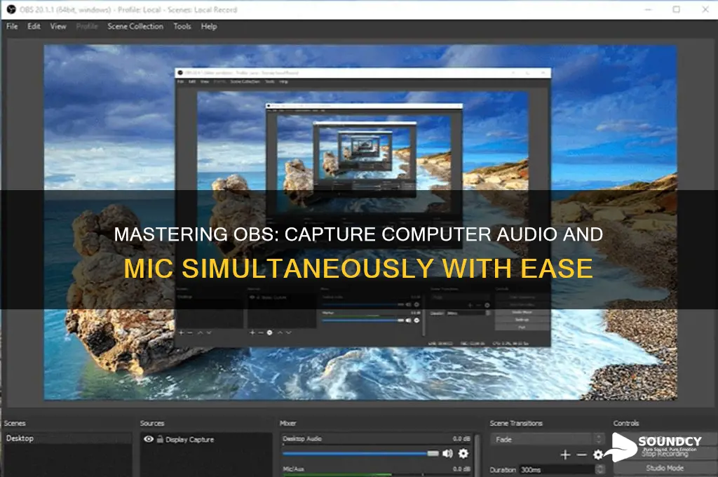 how to capture sound from computer and mic obs