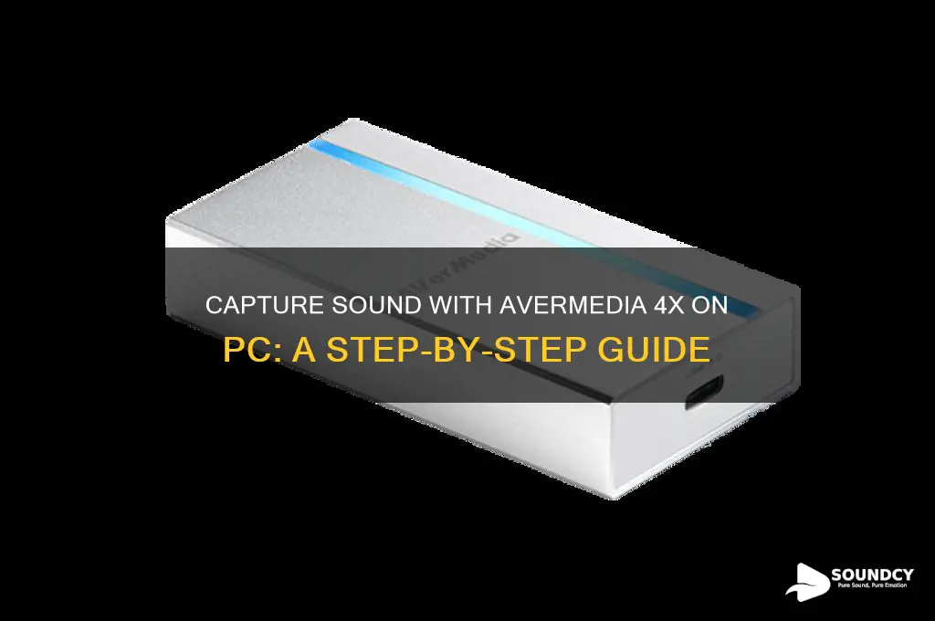 how to capture sound threw avermedia 4x on pc
