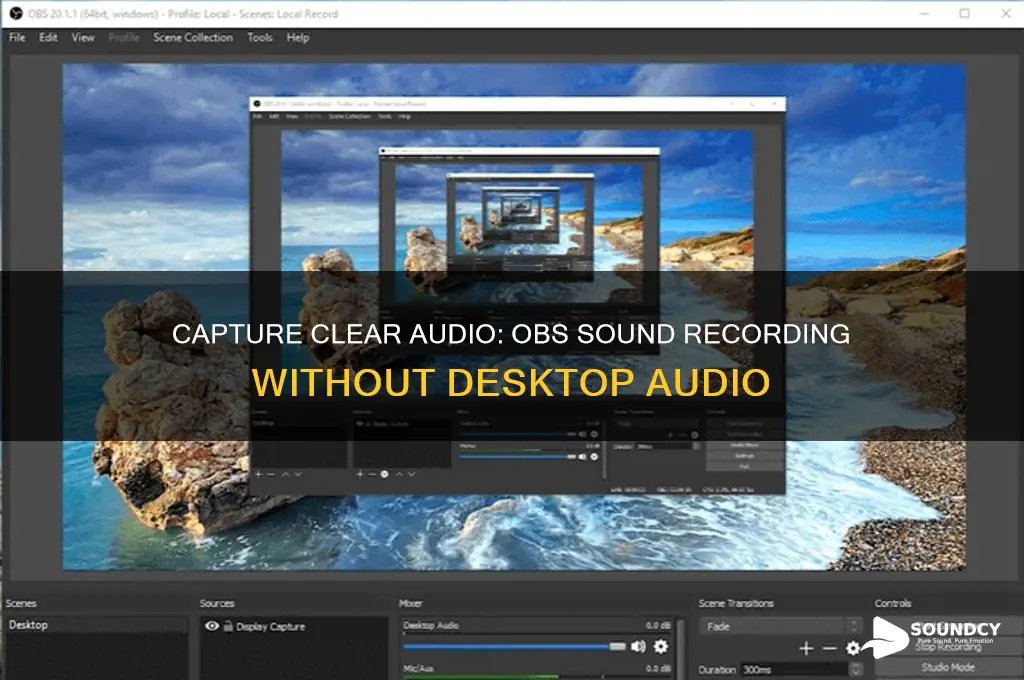 how to capture sound without desktop audio on obs